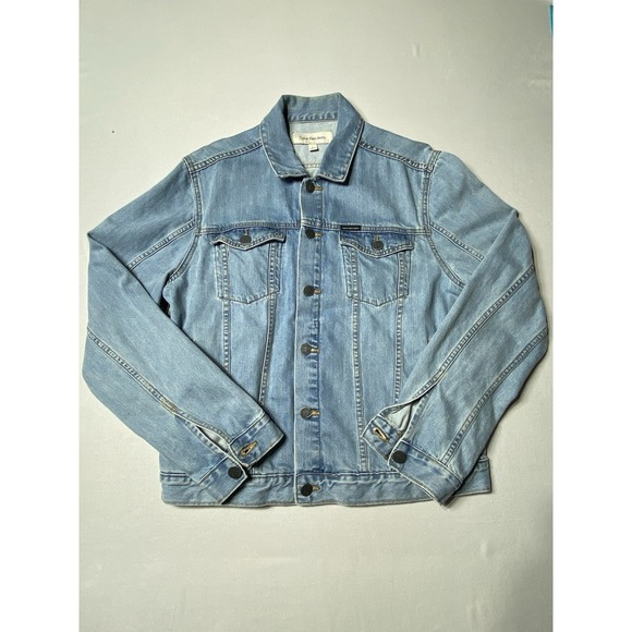 Calvin Klein Other - Calvin Klein Jeans Men's L Light Wash Denim Trucker Jacket Cotton CK